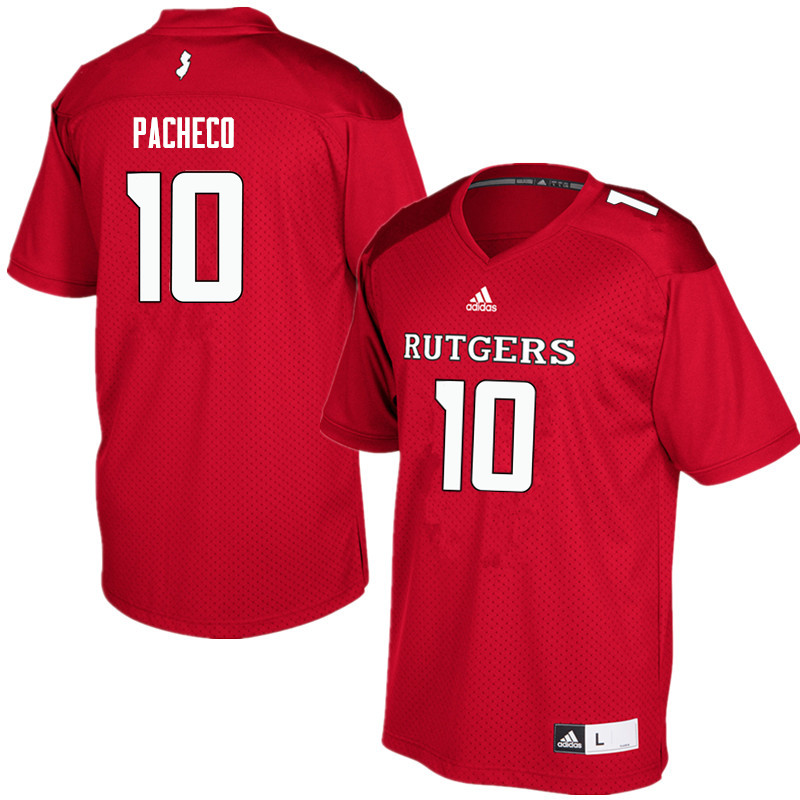 Men #10 Isaih Pacheco Rutgers Scarlet Knights College Football Jerseys Sale-Red